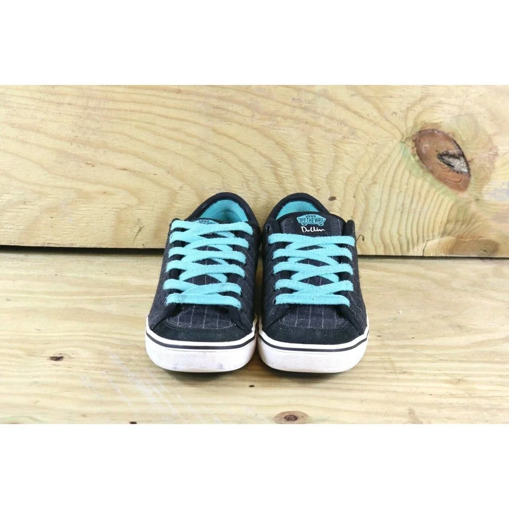 Vans Off The Wall Dustin Dollin Women's 8 Skate Sneakers Blue White pinstripes_2
